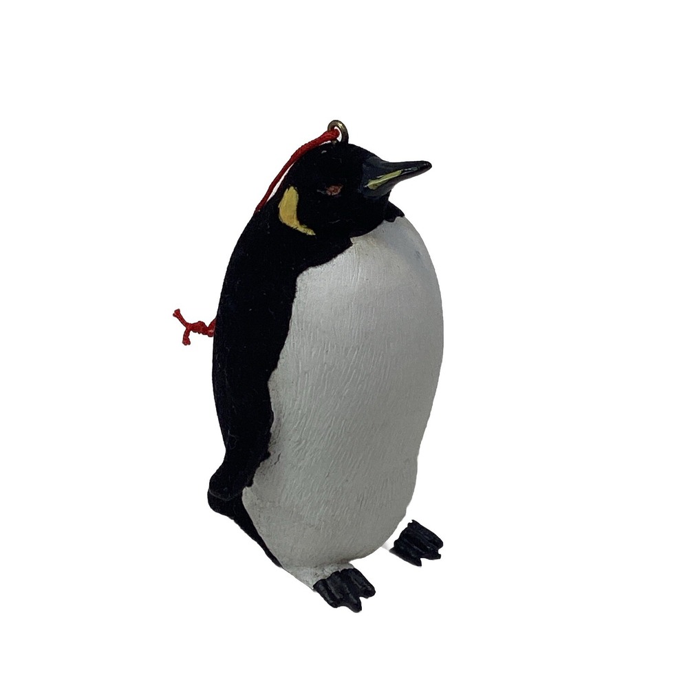 Midwest of Cannon Falls Flocked Standing Penguin Christmas Holiday Ornament 4"